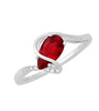 14kt WG Chatham Ruby Lab Diamond Ring