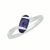 14kt WG Chatham Alexandrite Lab Diamond Ring