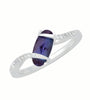 14kt WG Chatham Alexandrite Lab Diamond Ring