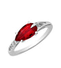 14kt WG Chatham Ruby Lab Diamond Ring