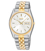 polished gold-tone on sterling silver watch