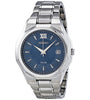 Solar blue dial stainless steel watch 