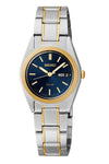 Two-Toned stainless steel blue dial solar watch