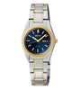 Two-Toned stainless steel blue dial solar watch