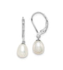 sterling silver earrings with freshwater pearls.