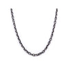 Knife-edge chain necklace, silver-tone stainless steel, antique link pattern