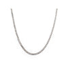 Silver curb chain necklace, classic link style, 6mm width