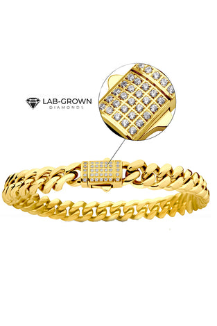 Gold IP Miami Cuban Chain Bracelet