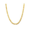 Gold-tone Figaro chain necklace, single strand shown on a plain background