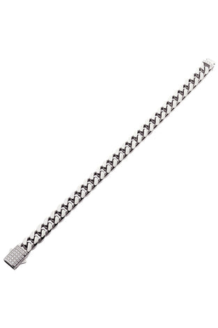 Miami Cuban Chain Bracelet with Lab-grown Diamonds