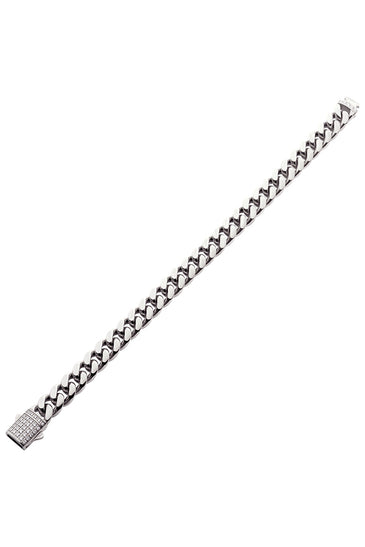 Miami Cuban Chain Bracelet with Lab-grown Diamonds
