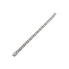 Stainless steel Miami Cuban chain bracelet with rectangular pave clasp and diamond-like stones
