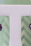 14kt WG Chatham Alexandrite Lab Diamond Earrings