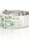 Sterling Silver Green Topaz Music Ring