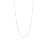 Sterling silver station chain necklace with small yellow-gold plated bead links