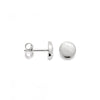 Sterling silver textured ball stud earrings with round sphere face