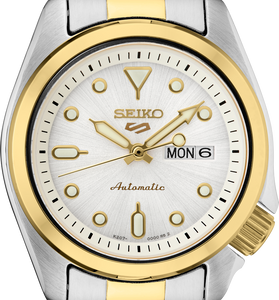Seiko women’s watch, two-tone gold and silver bracelet, white round dial