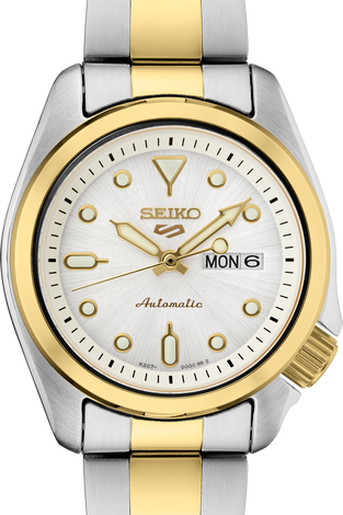 Seiko women’s watch, two-tone gold and silver bracelet, white round dial