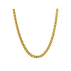 Gold diamond-cut curb chain necklace, 8mm links